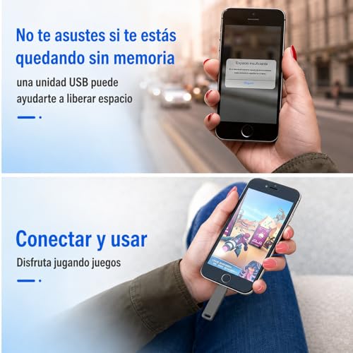 SIJEW 4 en 1 USB Memoria, Memoria USB 128 GB 3.0, Pendrive USB Externa para Celular, Unidad Flash USB para Guardado de Datos, Memory Stick Compatible con iPhone, iPad, Windows, Mac y Lunux