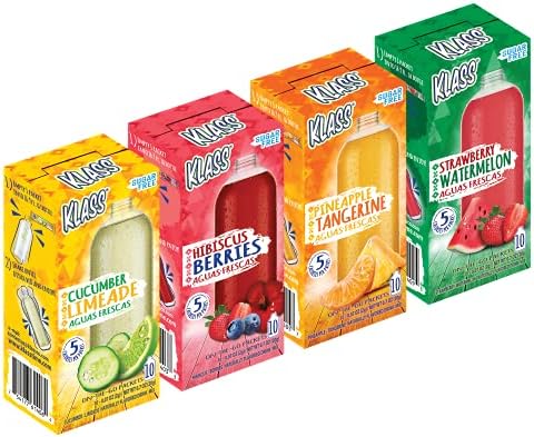 سعر Klass Aguas Frescas Variety Pack, 1 box of Cucumber Limeade, 1 box ...