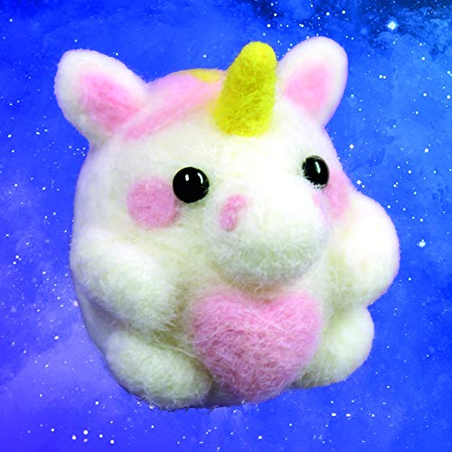 3 Fluffy+Unicorn+Needle+Felt+Kit