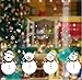 TOTOMO Christmas Window Decal Stickers Four White Snowbabies Decoration