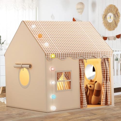 Children's Tent, Princess Children's Tent, Children's Playhouse Fabric with Windows, Indoor and Outdoor Playhouse, Indoor Play Tent for Girls and Boys