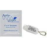 Audio-Wipes Cleaning Towelettes, Individually Wrapped, Package of 100 and Liberty Hearing Aid Battery Keychain