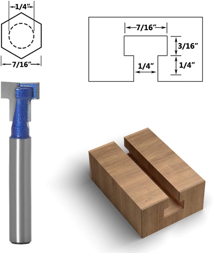 Mesee 2 Pieces T-Slot Router Bits - Image 5