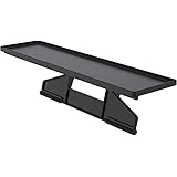 ディスプレイボード「二個セット」【幅34cm x奥行8.4cm 耐荷重2kg】EURPMASK スクリーンシェルフオフィス収納 棚 モニターシェルフ オフィスアクセサリー テレビ台 滑り止めシート付 取り付け簡単 ブラック「品質保証」 (Ｍ, ブラック)