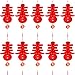 JOVITEC 10 Pieces 11.8 Inches Chinese Red Plastic Paper Lantern Red Hanging Lantern Decoration for Chinese Spring Festival
