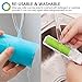 5 Pack Sticky Lint Roller with Cover, FineGood Reusable Washable Travel Dust Picker Cleaner Remover Brush Value Set for Clothes Pet Hair Debris - Blue, Green