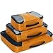 eBags Classic Packing Cubes for Travel - 3pc Set - (Tangerine)