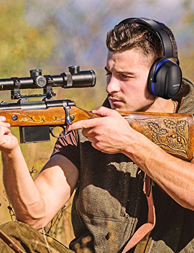 Mpow [Upgraded] Noise Reduction Safety Ear Muffs, SNR 36dB Shooting Hunting Muffs, Hearing Protection with a Carrying Bag, Ear Defenders Fits Adults To Kids with Twist Resistant Headband- Royal Blue - Thumbnail 4