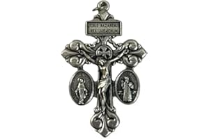 VILLAGE GIFT IMPORTERS Pardon Crucifix with St Benedict Medal and Miraculous Medal Triple Threat Crucifix Cross Made in Italy