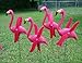 12 Mini Pink Flamingos w/ Twirling Wings - Lawn Decor