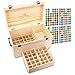 Serene Stream 64-Slot Essential Oil Storage Box Organizer- Removable Dividers - 2 Stack-able Inner Trays - Premium Solution Fits 5ml, 10ml, 15ml, 30ml Bottles, Tubes, Accessories and More EO Products