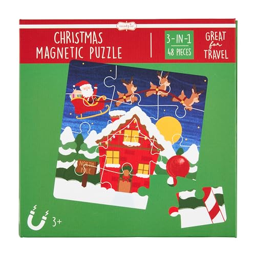 Mud Pie Children Green Christmas Puzzles; 7" x 7"
