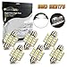 Partsam DE3175 31mm Festoon LED Light Bulbs DE3021 3175 Interior Map Dome Door Courtesy Light Bulbs -6Pcs White