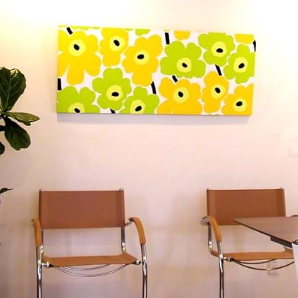 Amazon Marimekko マリメッコファブリックアートパネル Unikko Lime 10 500mm 類語 ファブリックボード ファブリックパネル Marimekko マリメッコ アートフレーム ポスター