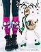 Women's Novelty Knee High Socks With Ears & Grippy Soles (Pink Spanky), Spanky, One Size