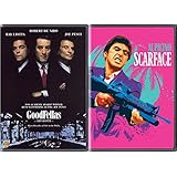 Tony Rags to Riches Montana in Scarface Al Pacino + Goodfellas Robert De Niro DVD Mob Movie 2 Pack Bundle