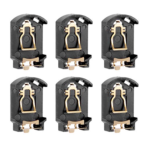 uxcellÂ® 6PCS Brown Plastic Housing CR2032 Button Cell Battery Socket Holder Case