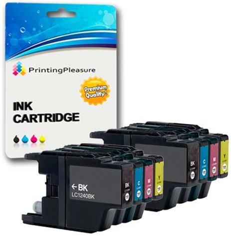 8 (2 SETS) Printer Ink Cartridges compatible with DCP-J525W DCP-J725DW DCP-J925DW MFC-J425W MFC-J430W MFC-J5910DW MFC-J625DW MFC-J6510DW MFC-J6710DW MFC-J6910DW MFC-J825DW | LC1240 LC1220