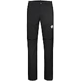 Mammut Mens Outdoor Hiking Zip-Off Pants, Lightweight and Quick-Dry Recycled Stretch Fabric for Mountaineering and Everyday Terrain, Black, US 36