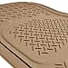 BDK Heavy Duty VAN SUV Rubber Floor Mats - 4 Pieces 3 Rows Full Set- All Weather Trimmable Mat (Beige) - MT-713-711-BG_AMHD