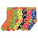 Womens Fun and Colorful Crew Sock 6 Packs (2-Tone Hearts), One Size