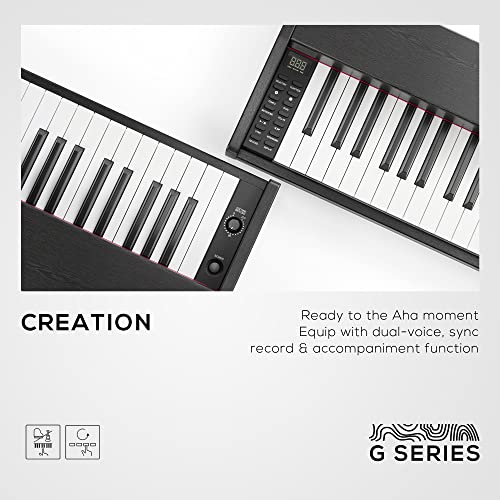 SOUIDMY G110 88 Key Digital Piano Keyboard with Grained Wood