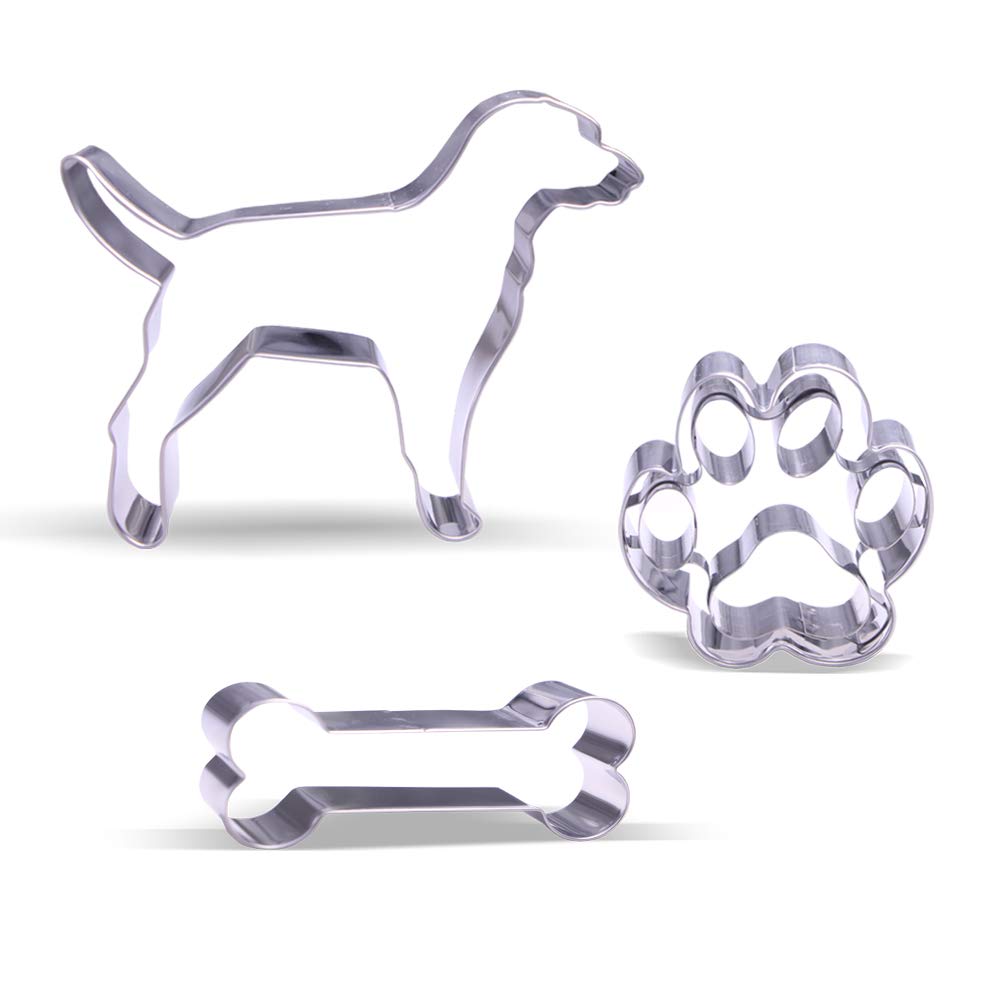 Dog Cookie Cutter Set - 3 Piece - Stainless Steel