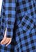 Mordenmiss Women's New Plaid Long Sleeve Button Down Hi-Low Hem Shirt Dress XL-Blue