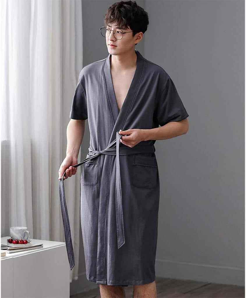 men's lightweight robe with pockets