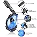 Asmeten Full Face Snorkel Mask 2018 Newest Foldable Panoramic View Snorkeling Mask with Detachable Camera Mount, Dry Top Set Easy Breath Anti-fog Anti-leak for Adults and Kids