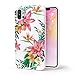 Mazoper iPhone X Case,iPhone Xs Case for Women/Girl, Cute Floral Flower Printed Design Thin Anti-Scratch Shockproof with TPU Bumper Protective Cover for iPhone X/iPhone Xs(Color1)