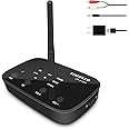 SIMOLIO Bluetooth Receiver with EQ & BT Codec Display, 197FT Wireless Audio Adapter with aptX LL & aptX HD for Home Stereo Speakers Music Streaming System, RCA Bluetooth Receiver w/Volume Control