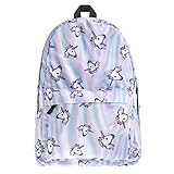 XMCOWAYOU Unicorn Backpack 3D Printing Travel School Backpack for Teenage Girls