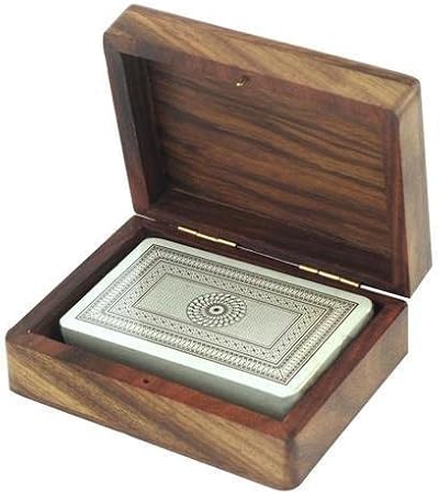 Caja Madera con Baraja Cartas: Amazon.es: Hogar