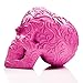 Skull Makeup Brush Holder / Pen Holder / Vanity Desk Office Organizer Stationary Decor Planter (PINK)