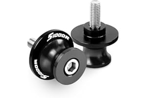 GZYWMJZ Pack of 2 Motorcycle Accessories 8mm Swing Arm Spools for BMW S1000R S 1000 R 2014-2023 Aluminum M8 Swingarm Spool Paddock Slider Stand Screw (S1000R)