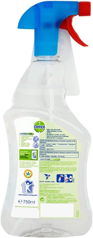 Dettol Antibacterial Surface Cleaning Spray, 750 ml, Pack of 3 (Packaging May Vary), Original, 750 ml (Pack of 3) - Image 4