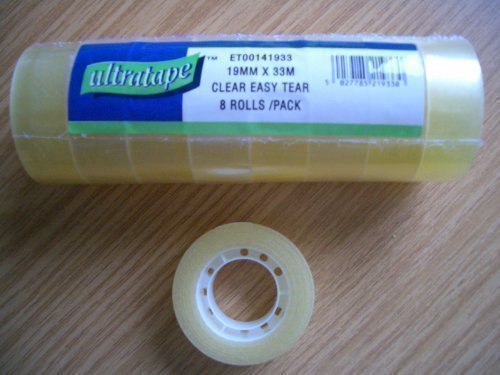 Ultratape 3 X 8 Rolls Clear Sticky Tape 19mm x 33m