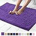 ITSOFT Plush Bathroom Rug 34x21, Absorbent Machine Washable Non Slip Chenille Bath Mats, Quick Dry Bathmat, Bath Rugs for Bath, Shower, Bedroom, or Door Mat, Lilac