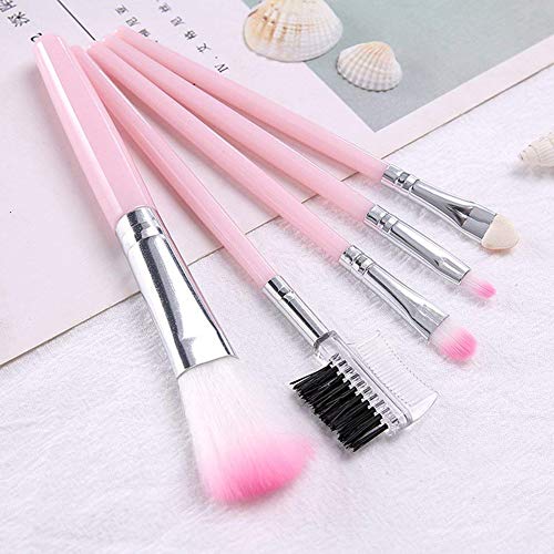 Professional Synthetic Brush Make-Up Premium Set Foundation Concealer Face Powder Blush Eye Shadow Brush Cosmetic Kit Tools 5Pcs