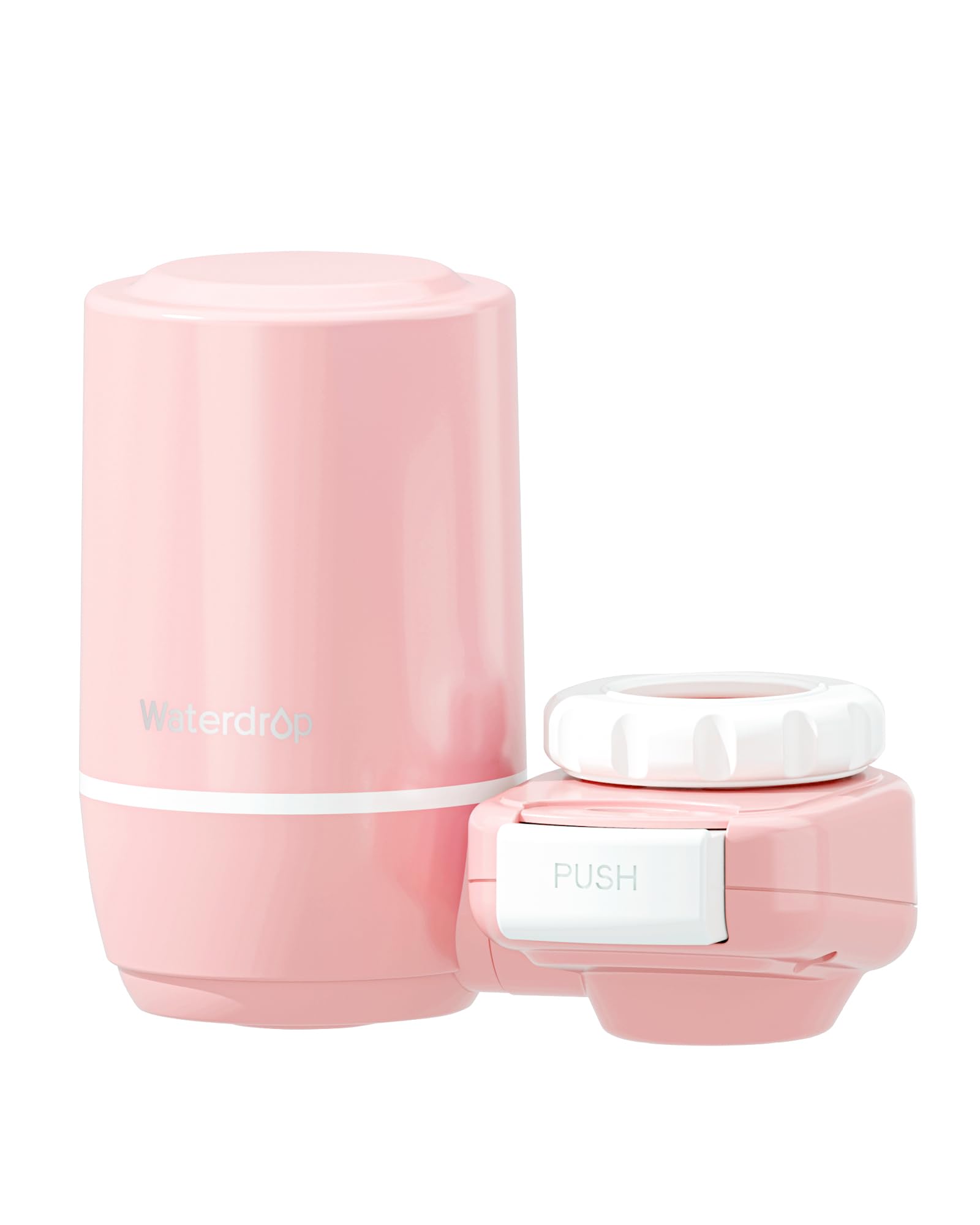Waterdrop WD-FC-02-P Ultra Filtration Water Filter Tap, Water Filter for Skin Care, NSF/ANSI 372 Certified, Reduces Chlorine, Bacterias, Fits Standard Faucet, Pink(1 Filter)