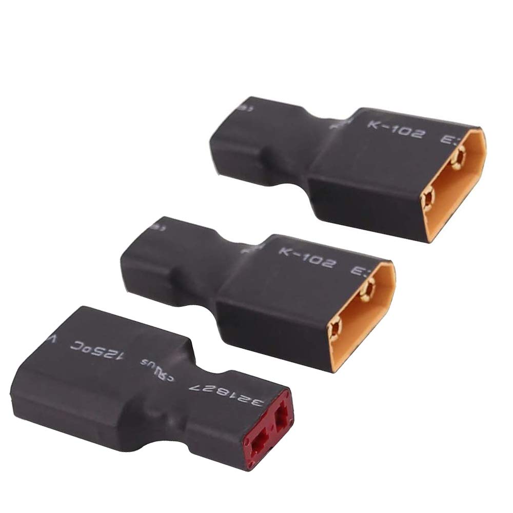 3pcs XT90 XT-90 Male Plug Connector to T-Plug Deans Style Female Plug Connector Conversion Adapter