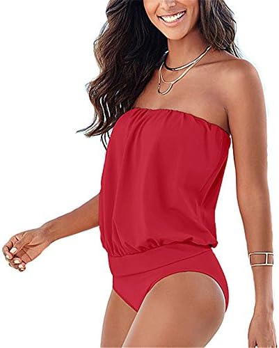 OEE Summer Hot Off Shoulder Strapless One Piece Swimsuit