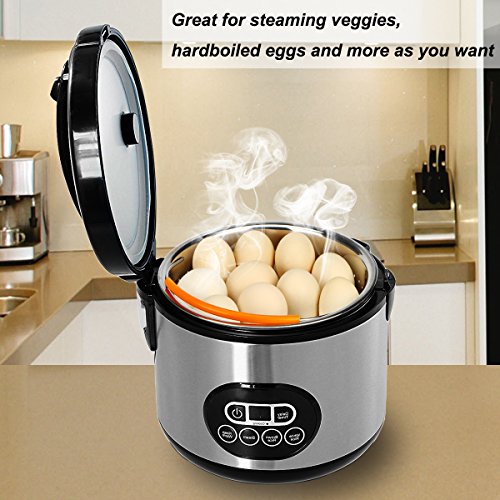 Steamer Basket, Aiduy Stainless Steel Strainer Steamer Insert Vegetable Steamer Basket Egg Rack Stand with Premium Silicone Handle Compatible with Instant Pot Accessories 6 or 8 Qt Pressure Cooker