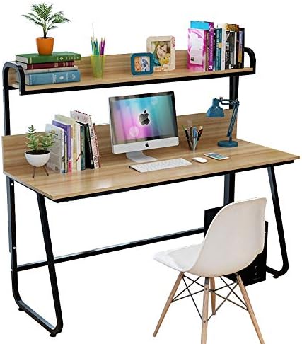 Dhgktu パソコンデスク 収納ラック付き 机 ラック Pcデスク ラック付きデスク お買い得 デスク オフィスデスクローデスク 収納 省スペース 学習机 勉強机 シンプル 横揺れ防止