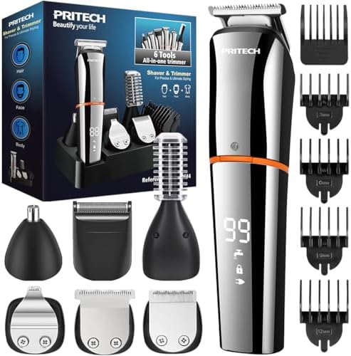 PRITECH Hair Clippers, Beard Trimmer for Men, Cordless Hair