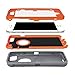 MAXCURY Case for iPhone 6, Heavy Duty Shockproof Portective Case for iPhone 6/6S (4.7 Inch) with Built-in Screen Protector - Charcoal and Orange