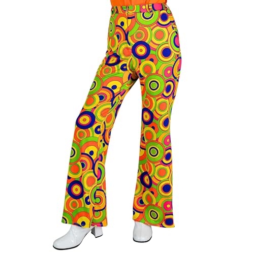 W WIDMANN MILANO Party Fashion - 70s Womens Hippie Reggae Flower Power Disco Fever Trousers