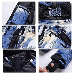YEEFINE Men's Ski Suit Waterproof Snow Suits Two