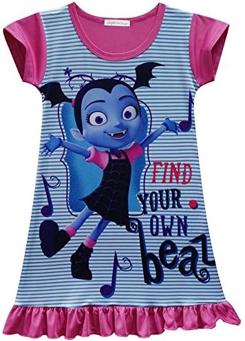 Vampirina Little Girls' Printed Dress Cartoon Design Half Sleeves Costumes Casual Dress for Party Celebration